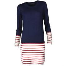 Markus Lupfer Kleid Stripe Dress with Sequin Cuff navy Markus Lupfer Kleid Stripe Dress with Sequin Cuff navy