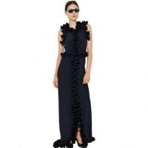 Marni Berüschtes Techno Seiden Krepp De Chine Kleid Marni Berüschtes Techno Seiden Krepp De Chine Kleid