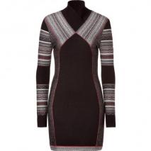 Matthew Williamson Black/Brown Panelled Knit Dress