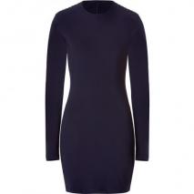 McQ Alexander McQueen Navy Long Sleeve Dress with Elbow Patches