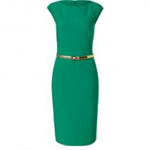 Michael Kors Emerald Belted Wool-Blend Sheath Dress