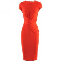 Michael Kors Red Asymmetric Dress Ruffle