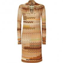 Missoni Honey/Corn Wool-Blend Variegated Knit Dress