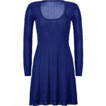 Missoni M Dark Blue Wool-Blend Scoop Neck Knit Dress