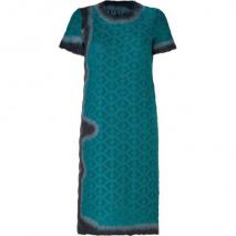 Missoni Pigeon/Gentian Blue Wool-Blend Variegated Knit Dress