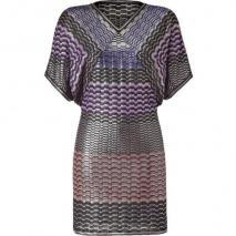 Missoni Silver Metallic Geometric Patterned Dress