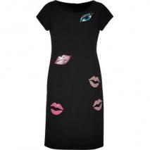 Moschino C&C Black Dress with Sequined Patches