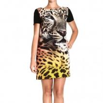Moschino Short sleeve tiger print dress