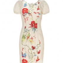 Roberto Cavalli Beige Floral Combo Dress
