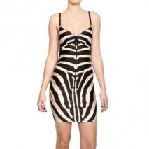 Roberto Cavalli Zebra Bedrucktes Kompaktes Lycra Kleid