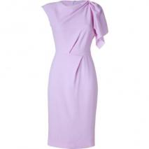 Roksanda Ilincic Lilac One-Sleeve Wool Crepe Dress