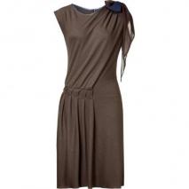 Sophie Theallet Ebony/Blue Bow Embellished Jersey Dress