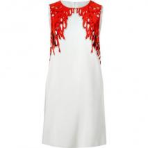 Tibi Coral-Multi Silk Dress