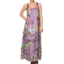 Traffic People Rüschen Bedrucktes Chiffon Langes Kleid Traffic People Rüschen Bedrucktes Chiffon Langes Kleid