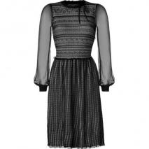 Valentino Black/Nude Lace-Effect Dress