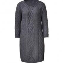 Vanessa Bruno Athé Anthracite Heather Cable-Knit Mini-Dress