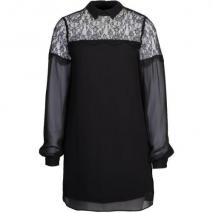 Warehouse Lace Yoke Tunic Cocktailkleid / festliches Kleid schwarz 