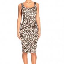 Whos Who Sleeveless viscose spotted dress