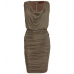 Alice + Olivia Drapiertes Jerseykleid Oliv