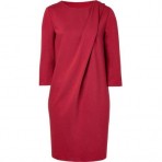 Cacharel Brick Draped Kleid