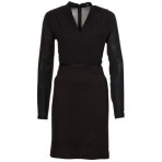 Comma Kleid Schwarz mit Ärmeln
