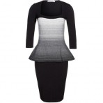 D. Exterior Strickkleid grauschwarz