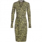 Diane von Furstenberg Wickelkleid Neongelb