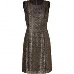 DKNY Black/Antique Gold Lace Kleid