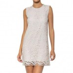 Dolce & Gabbana Baumwoll-Viskosen Galon Kleid Mit Spitze