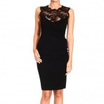Emilio Pucci Sleeveless milan stitch lace dress
