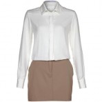 Fairly Rock Blusenkleid camel/ white