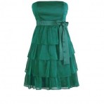 Fashionart Ballkleid dunkelgrün Trägerlos
