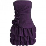 Fashionart Ballkleid lila Trägerlos