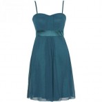 Fashionart Kurzes Cocktailkleid Ballkleid petrol