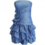 Fashionart Taftkleid Ballkleid blau