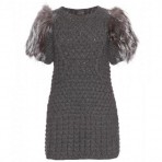 Fendi Strickkleid Mit Fuchspelz