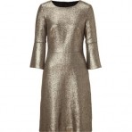 Goat Gold Metallic 3/4 Sleeve Dress