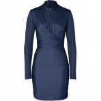 Halston Heritage Petrol Pleated Kleid