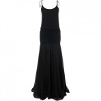 Halston Heritage Seidenkleid Schwarz
