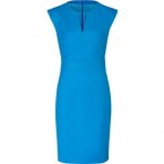 Hugo Turquoise/Aqua Wool Stretch Kacy Dress