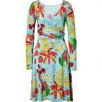 Issa Azure Silk Jersey Wrap Dress