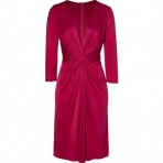 Issa Bordeaux Silk Jersey Dress