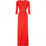Issa Fire Red Silk Jersey Maxi Dress