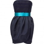 Jason Wu Navy Strapless Belted Dress