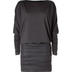 Jay Ahr Flannel Pleated Skirt With Jersey Top Dress