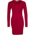 Johnstons Cashmere Strickkleid beaujolais