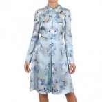 Juan Vidal Bedrucktes Seiden Satin Kleid