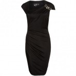 Just Cavalli Jerseykleid schwarz kurzärmlig