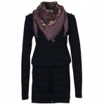 Maison Scotch Jerseykleid black navy