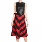 Michael Kors Leder & Doppelseitiges Cashgora Kleid